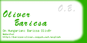 oliver baricsa business card