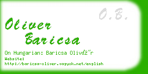 oliver baricsa business card